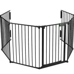 Vounot Barriere de securite Grande Version 3.6M 6 Panneaux noire- Barrière De Sécurité