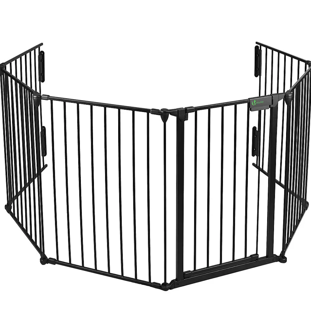 Vounot Barriere de securite Grande Version 3.6M 6 Panneaux noire- Barrière De Sécurité
