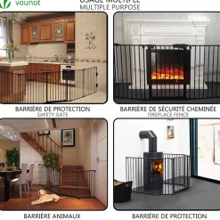 Vounot Barrière De Sécurité<Barriere de securite GRANDE VERSION 3M 5 panneaux Pre assemble