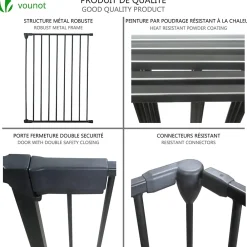 Vounot Barrière De Sécurité<Barriere de securite GRANDE VERSION 3M 5 panneaux Pre assemble