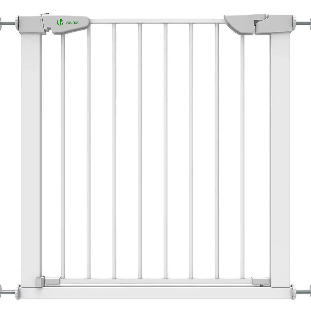 Vounot Barriere de Securite porte et escalier 75-84cm blanc pour animaux- Barrière De Sécurité