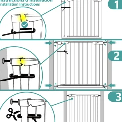 Vounot Barrière De Sécurité<Barriere de Securite porte et escalier 100-108cm blanc pour animaux