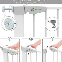 Vounot Barrière De Sécurité<Barriere de Securite porte et escalier 100-108cm blanc pour animaux