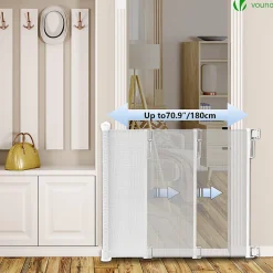 Vounot Barriere de securite retractable 180cm blanc- Barrière De Sécurité