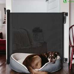 Vounot Barriere de securite retractable 180cm noir- Barrière De Sécurité