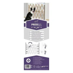 Nordlinger Pro Barrière De Sécurité<Barrière amovible pour animaux sans perçage Press'Fix - Hauteur 83 cm, Largeur ajustable de 65 à 104 cm