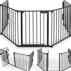 Facility'S Barrière de sécurité enfant, bébé, animaux - 3 mètres, 5 panneaux modulables et pliables- Barrière De Sécurité