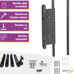 Facility'S Barrière de sécurité enfant, bébé, animaux - 3 mètres, 5 panneaux modulables et pliables- Barrière De Sécurité