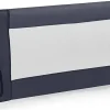 Giantex Barrière de Sécurité Enfant Lit, Barrière de Lit Enfant Bébé Pliable avec Mousse Souple, Gris, 105 x 40 x 42 CM- Barrière De Sécurité