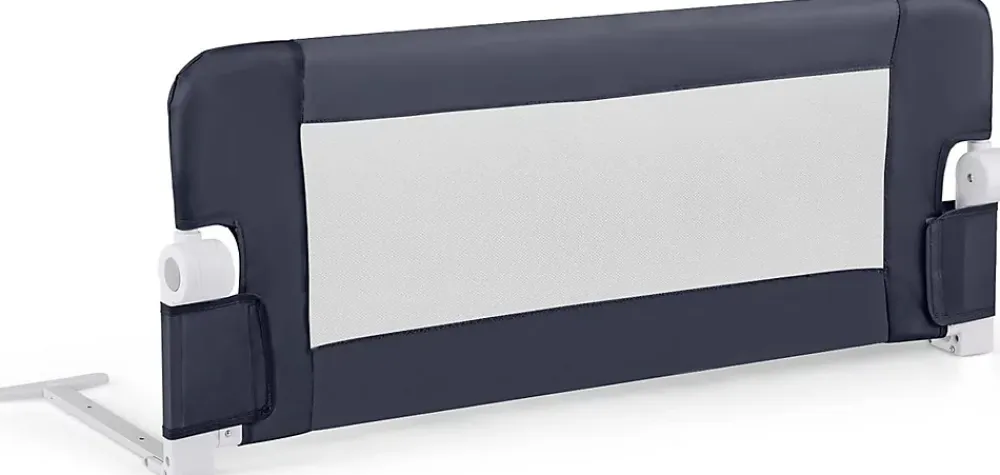 Giantex Barrière de Sécurité Enfant Lit, Barrière de Lit Enfant Bébé Pliable avec Mousse Souple, Gris, 105 x 40 x 42 CM- Barrière De Sécurité