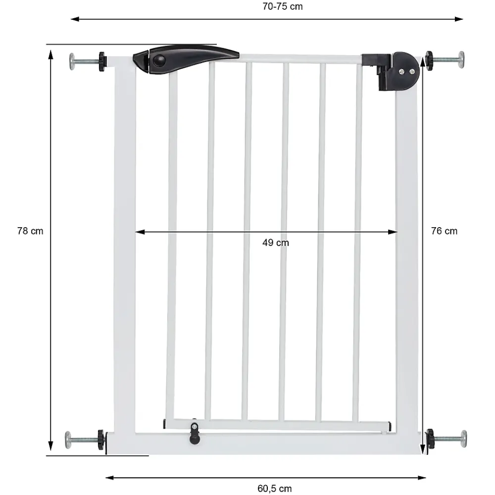 ECD Germany Barrière De Sécurité<Barrière de sécurité enfants garde-corps protection fermeture d'escalier 70-75cm