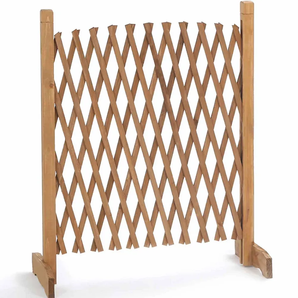 IDMarket Barrière De Sécurité<Barrière extensible bois treillis 30 à 150 cm