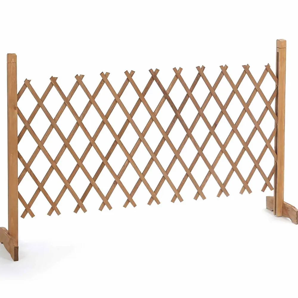 IDMarket Barrière De Sécurité<Barrière extensible bois treillis 30 à 150 cm