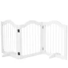 PawHut Barrière modulable pliable barrière de sécurité 154,5L x 61H cm MDF blanc- Barrière De Sécurité