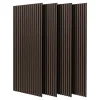 Frankystar Panneau Tasseau Bois<Beethoven - Lot de 4 panneaux acoustiques à lattes en bois 150x60 cm, marron foncé