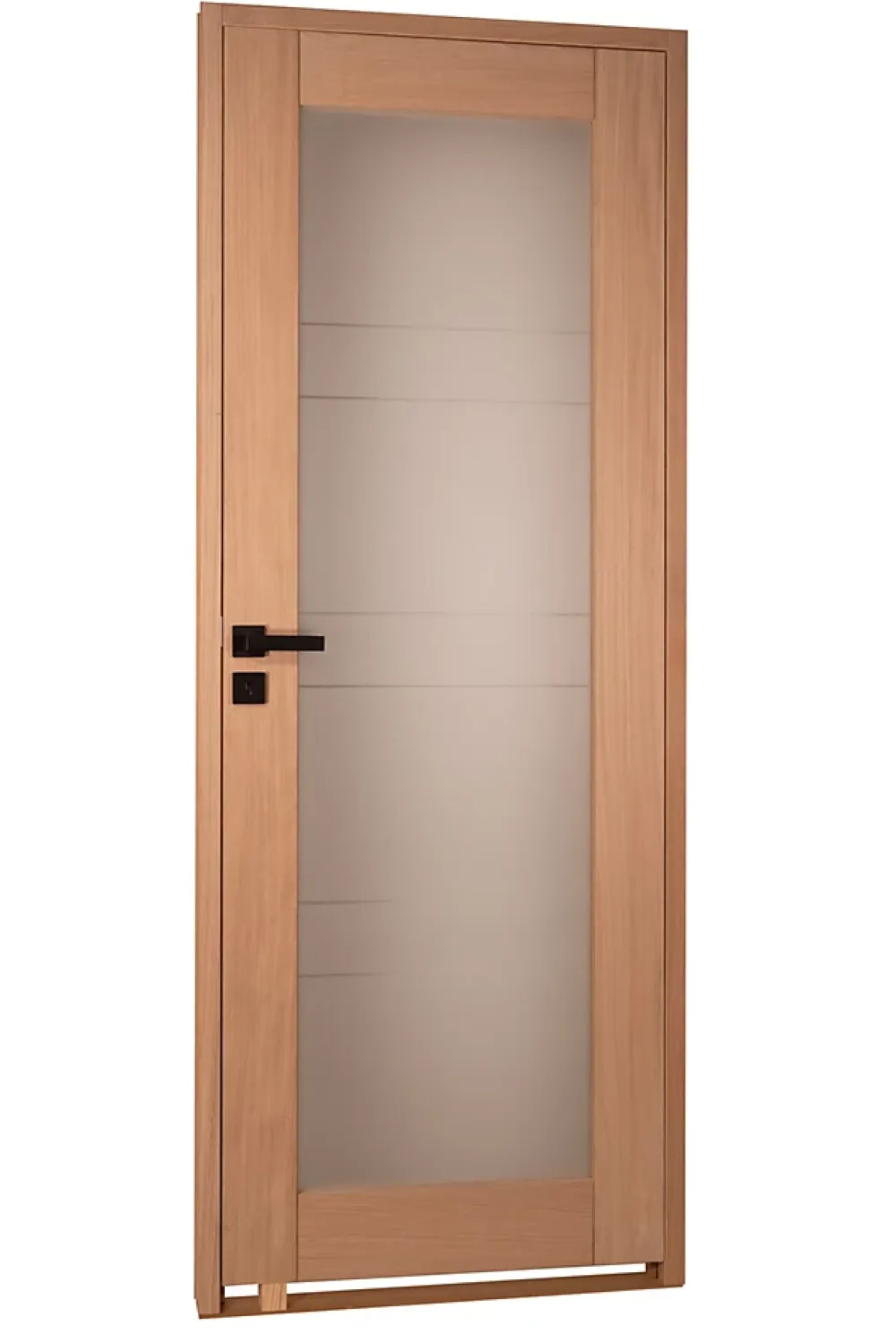 Lynporte Bloc porte 1 Vitrage CASSIOPEIA bois chêne européen 2040 x 830 Gauche- Bloc Porte