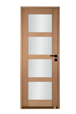 Lynporte Bloc porte 4 Vitrages CETUS bois chêne européen 2040 x 830 Gauche- Bloc Porte