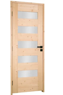 Lynporte Bloc Porte<Bloc porte 5 Vitrages HORIZON bois épicéa 2040 x 730 Gauche