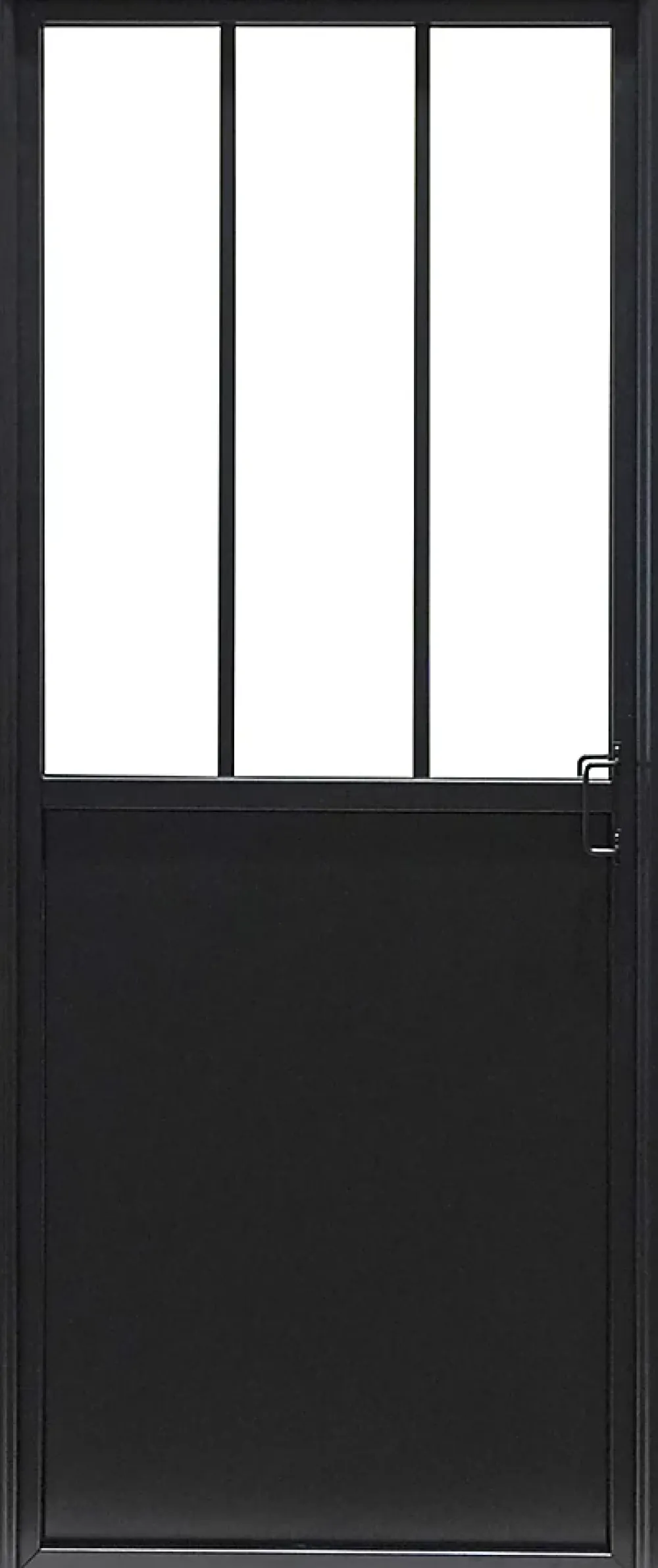Bloc Porte<Bloc porte 3 vitrages poussant gauche H 204 X L 83 cm