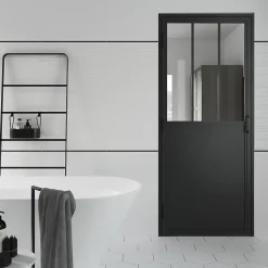 Bloc Porte<Bloc porte 3 vitrages poussant gauche H 204 X L 83 cm