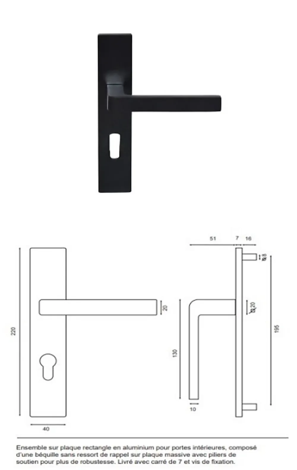 Gd Menuiseries Bloc Porte<Bloc Porte Atelier 2 Panneaux Blanc H204 X L83 Côte Tableau P.droite, Poignee