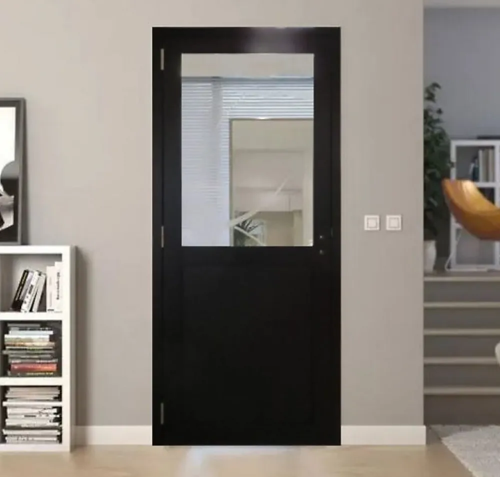 Gd Menuiseries Bloc Porte<Bloc Porte Atelier Noir Sans Meneau H204 X L73 Côte Tableau P.droite