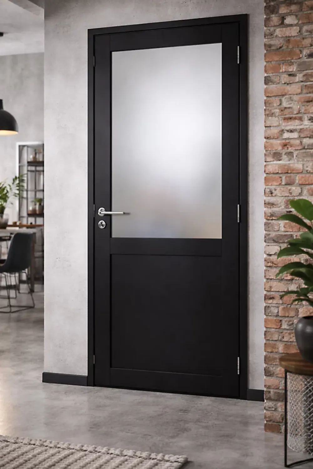 Gd Menuiseries Bloc Porte<Bloc Porte Athena Noir H204 X L83 Côte Tableau P.gauche,poignee Pomerol