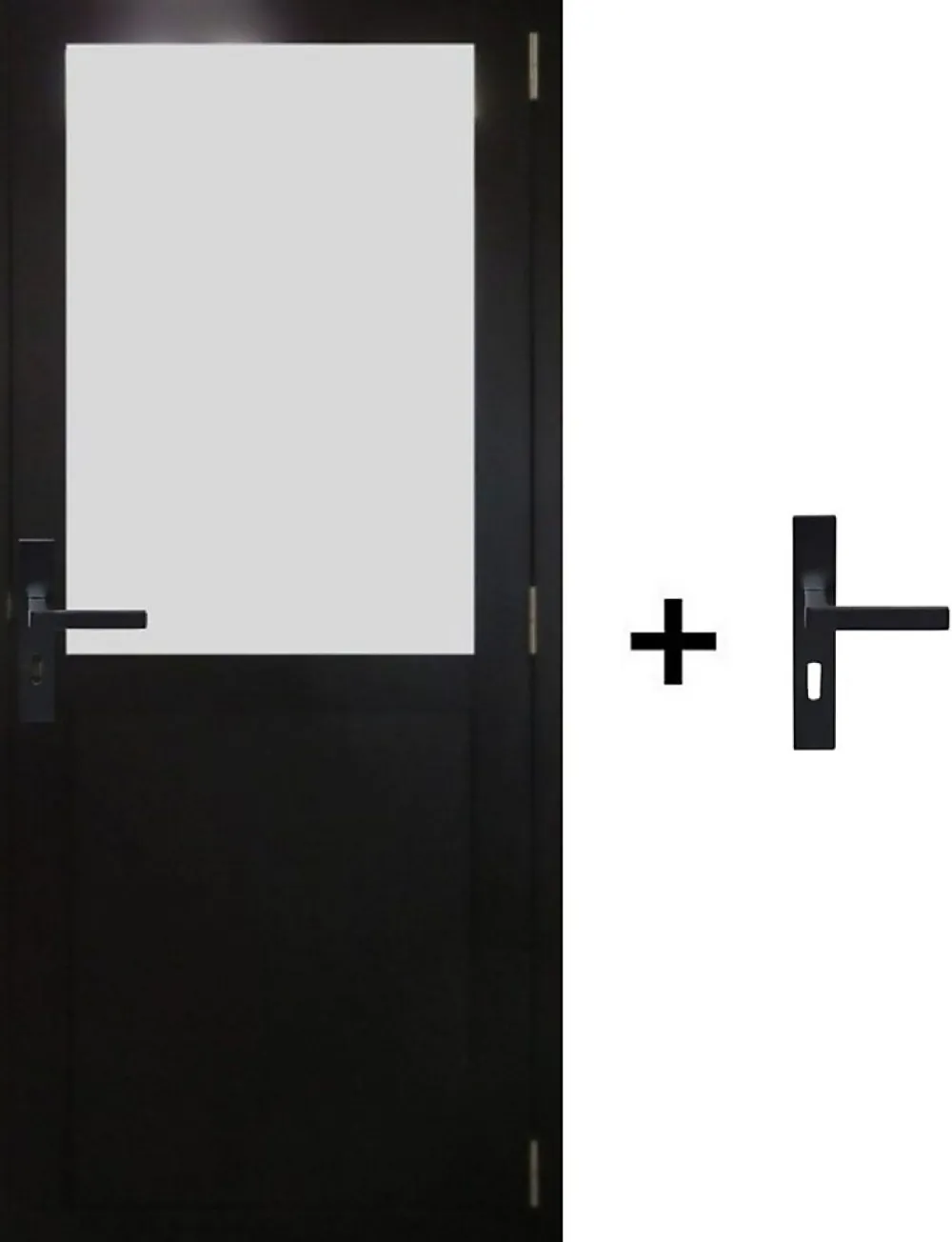 Gd Menuiseries Bloc Porte<Bloc Porte Athena Noir H204 X L83 Côte Tableau P.gauche,poignee
