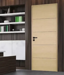 Lynporte Bloc porte bois isoplane ANTLIA3 830 gauche plaqué frêne blanc européen- Bloc Porte