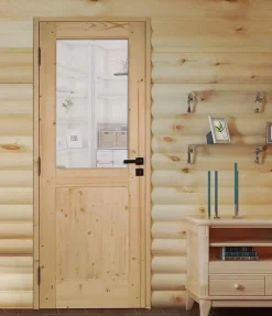 Lynporte Bloc porte bois épicéa ANDROMEDA 1 vitrage 730 gauche- Bloc Porte
