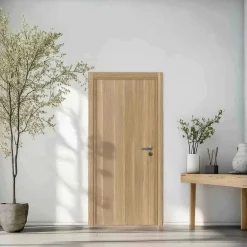 Reivilo Bloc Porte<Bloc porte fin de chantier Matild, chêne brut, réversible, H.204 x l.63 cm