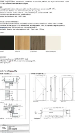 Gd Menuiseries Bloc Porte Grey Oak H204 X L83 Côte Tableau P.gauche- Bloc Porte