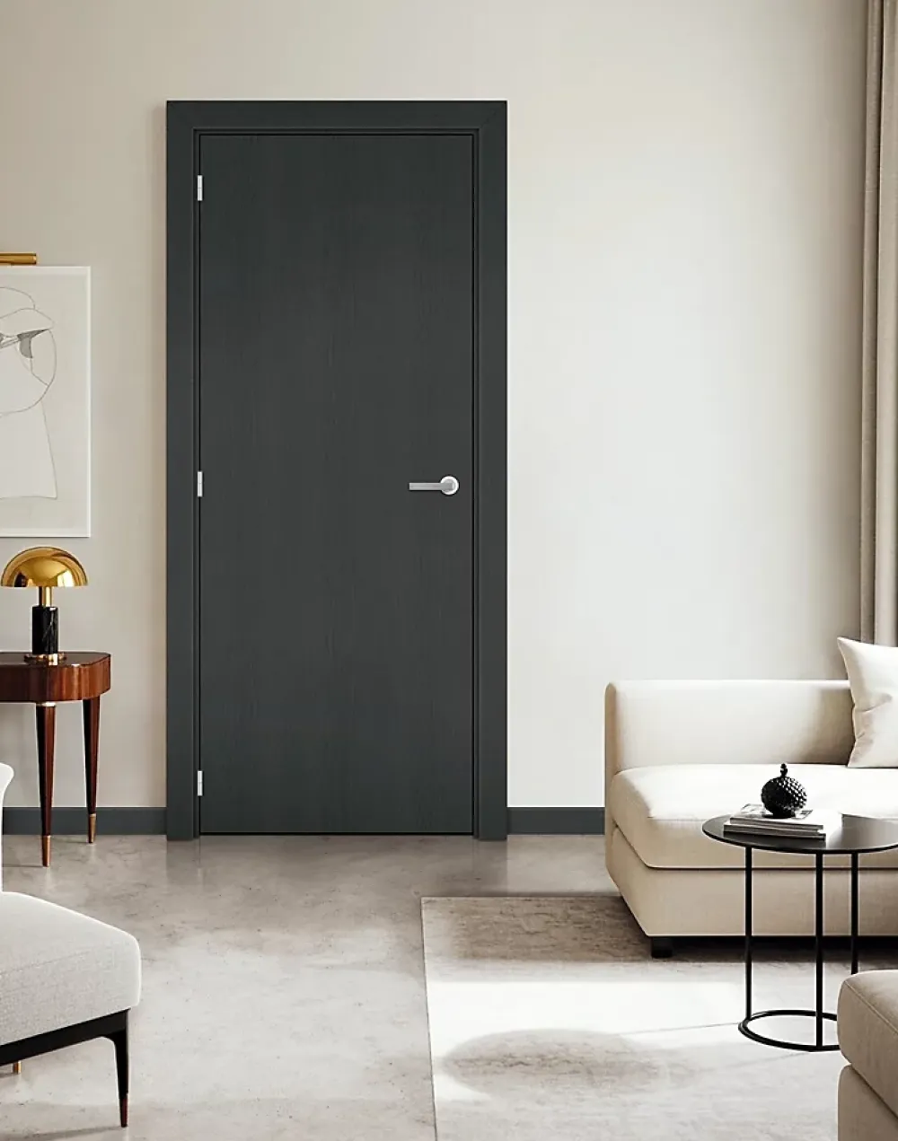 Gd Menuiseries Bloc Porte<Bloc Porte Grey Oak H204 X L73 Côte Tableau P.droite