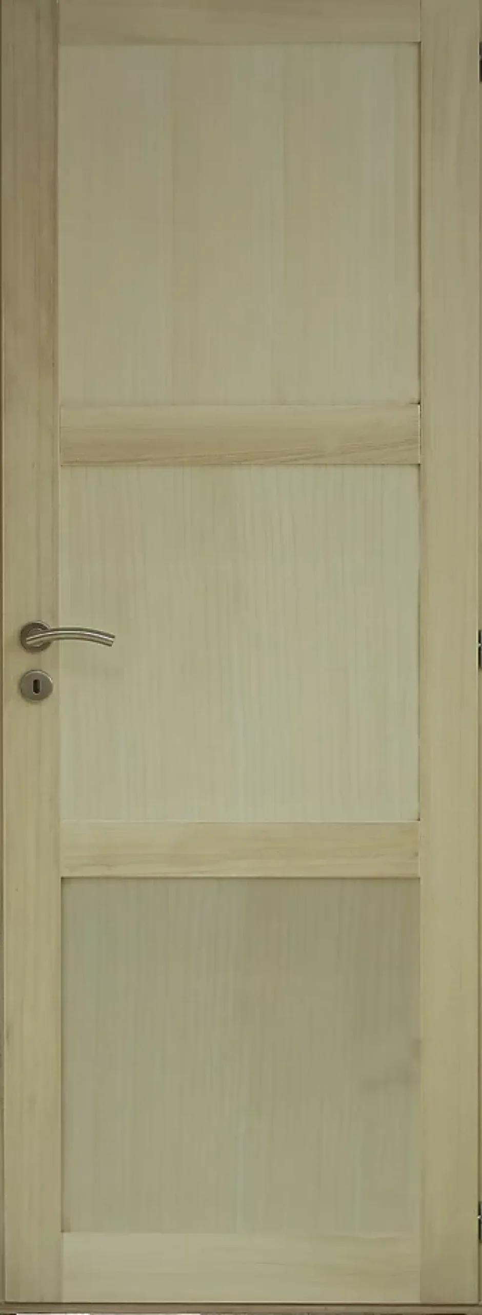 Gd Menuiseries Bloc Porte Ken 3 Panneaux Paulownia H204 X L73 Côte Tableau P.gauche- Bloc Porte