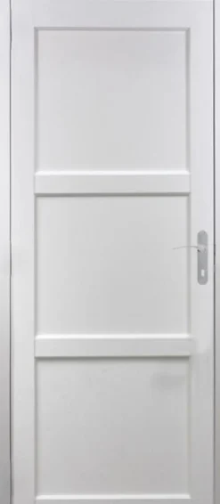 Gd Menuiseries Bloc Porte Korya Blanc 3 Panneaux H204 X L83 Côte Tableau P.gauche- Bloc Porte
