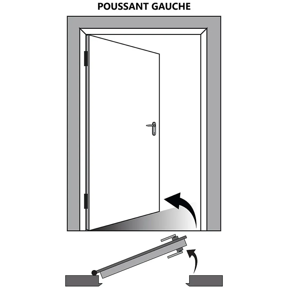 Gd Menuiseries Bloc Porte Lacdor Blanc Ral9010 H204 X L83 Côte Tableau P.gauche- Bloc Porte
