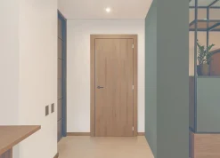 Gd Menuiseries Bloc Porte Light Walnut H204 X L93 Côte Tableau P.gauche- Bloc Porte