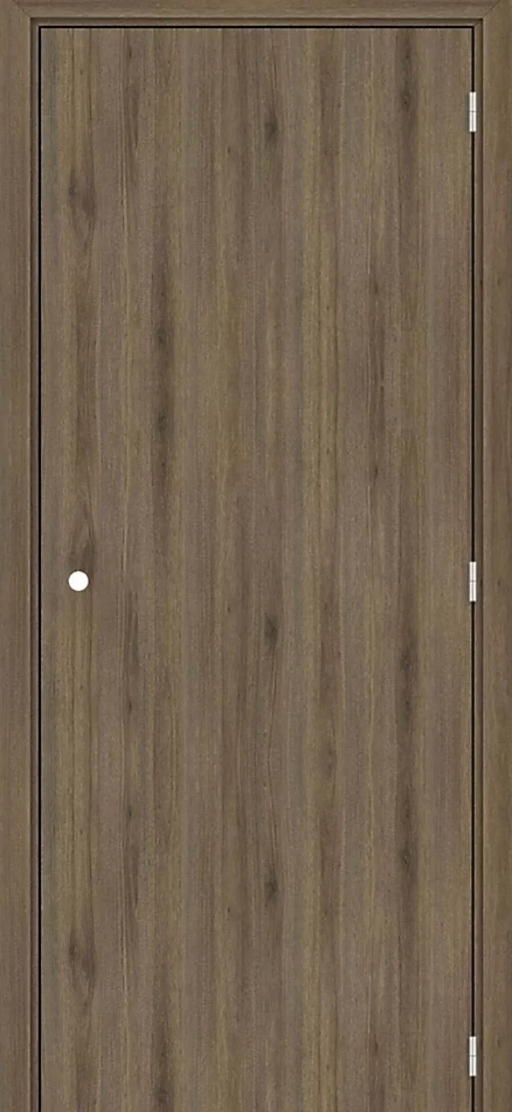 Gd Menuiseries Bloc Porte Light Walnut H204 X L93 Côte Tableau P.gauche- Bloc Porte