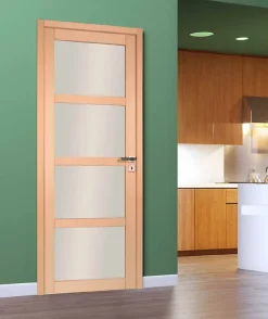 Lynporte Bloc porte NOVA2 4 Vitrages bois hêtre 830 gauche- Bloc Porte