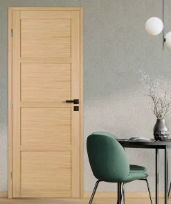 Lynporte Bloc Porte<Bloc porte PARIS 4 Panneaux bois chene 2040x830 Droite