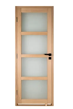 Lynporte Bloc Porte<Bloc porte PARIS 4 Vitrages bois chene 2040x730 Gauche