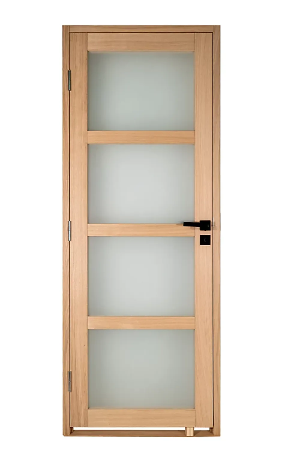 Lynporte Bloc Porte<Bloc porte PARIS 4 Vitrages bois chene 2040x730 Gauche