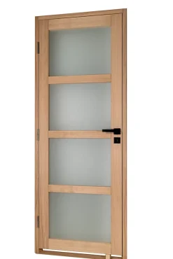 Lynporte Bloc Porte<Bloc porte PARIS 4 Vitrages bois chene 2040x630 Gauche