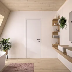 Optimum Bloc Porte PREMIUM Blanc satiné - Réversible et ajustable - L630mm- Bloc Porte