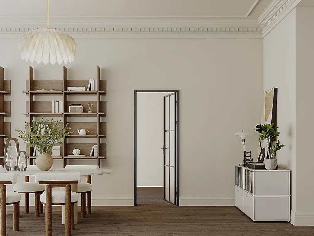 Vente-unique Bloc Porte<Bloc porte réversible en aluminium et verre dépoli - H204 x L83 cm - Noir - SEROTO