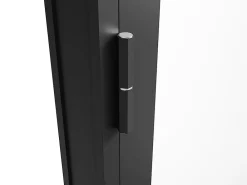Vente-unique Bloc Porte<Bloc porte réversible en aluminium et verre trempé - H204 x L93 cm - Noir - MASERU