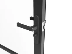 Vente-unique Bloc Porte<Bloc porte réversible en aluminium et verre trempé - H204 x L93 cm - Noir - MASERU