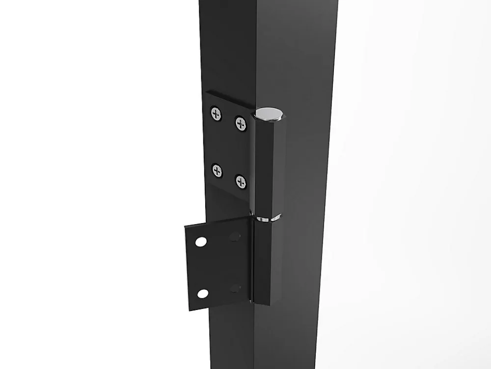 Vente-unique Bloc Porte<Bloc porte réversible en aluminium et verre trempé - H204 x L93 cm - Noir - MASERU