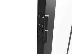 Vente-unique Bloc Porte<Bloc porte réversible en aluminium et verre trempé style atelier - H204 x L83 cm - Noir - ERMELO