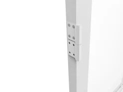 Vente-unique Bloc porte réversible en aluminium et verre trempé - H204 x L73 cm - Blanc - SEROTO- Bloc Porte
